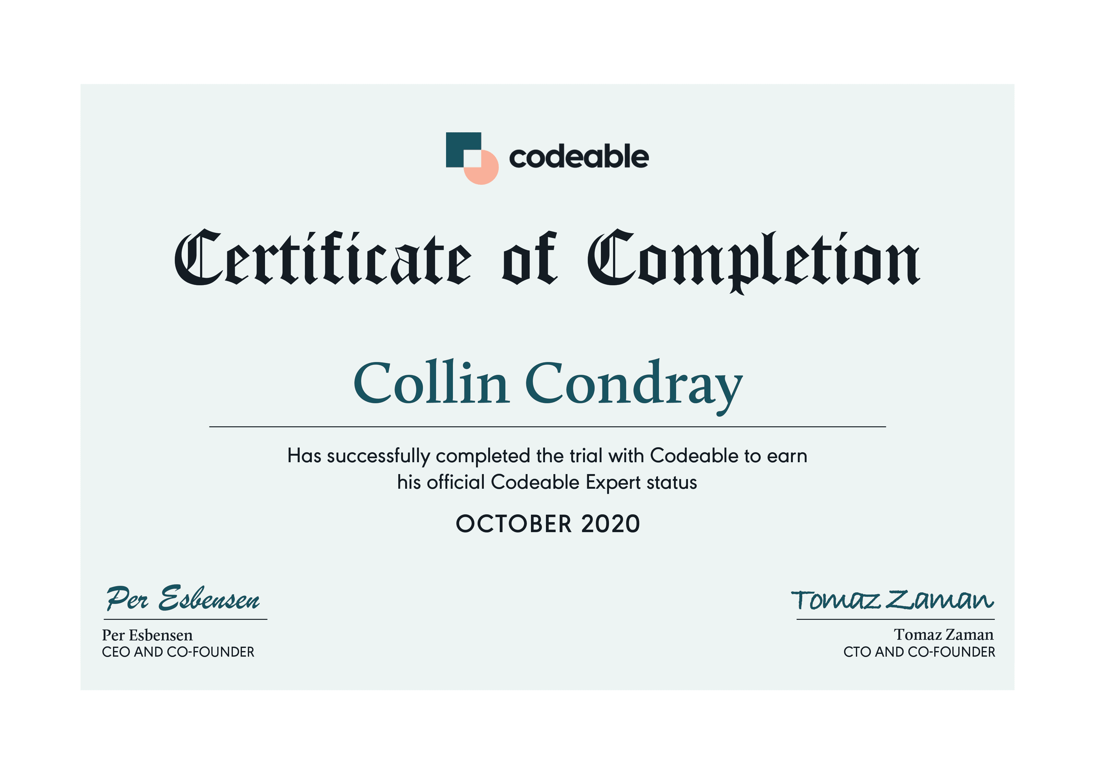 Certificate